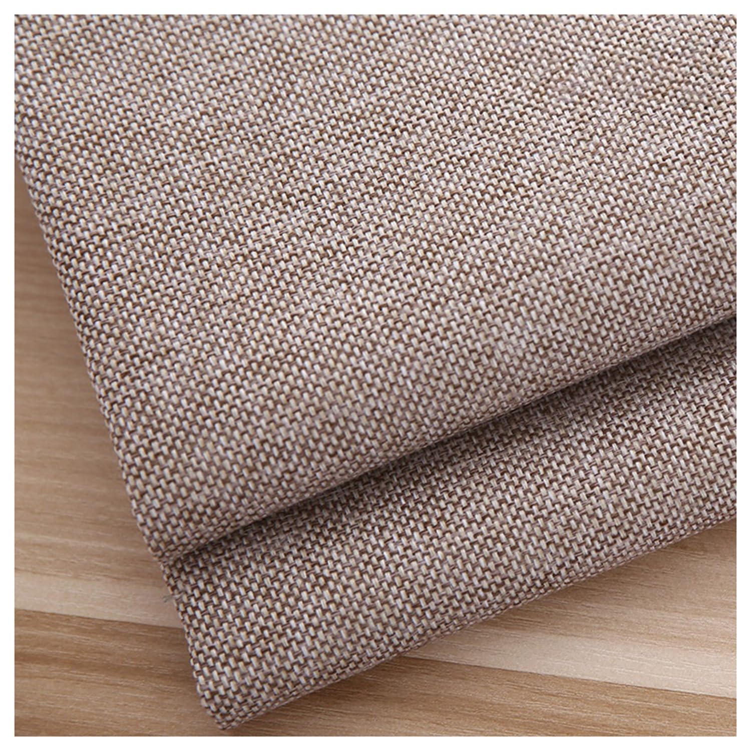 Tissu de canapé en lin beige 200x148 cm pour réparer un siège usé