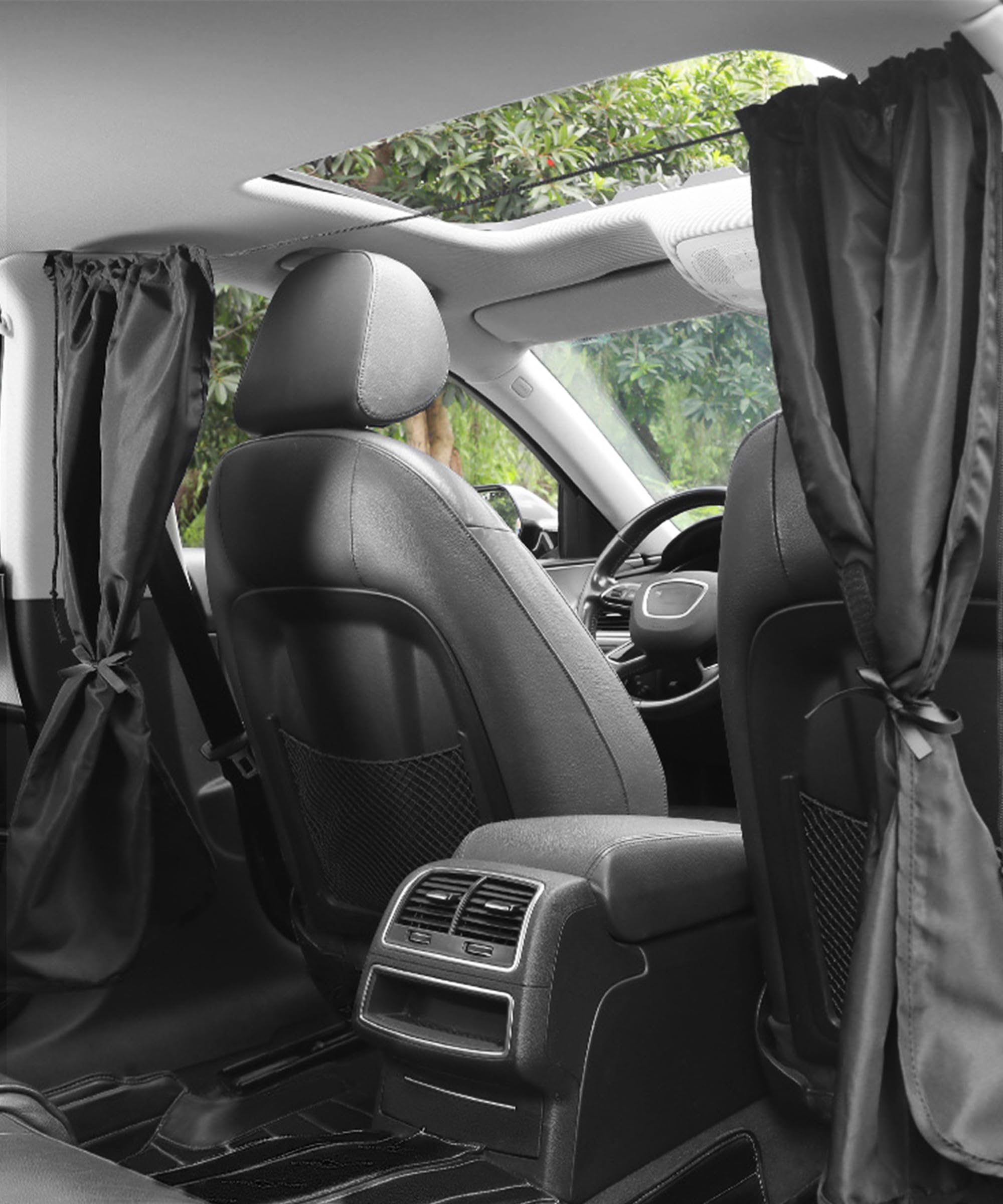 Flaconi Tende Divisorie Auto Protezione UV 4PCS Ganci Staccabili per Bambini Adulti SUV