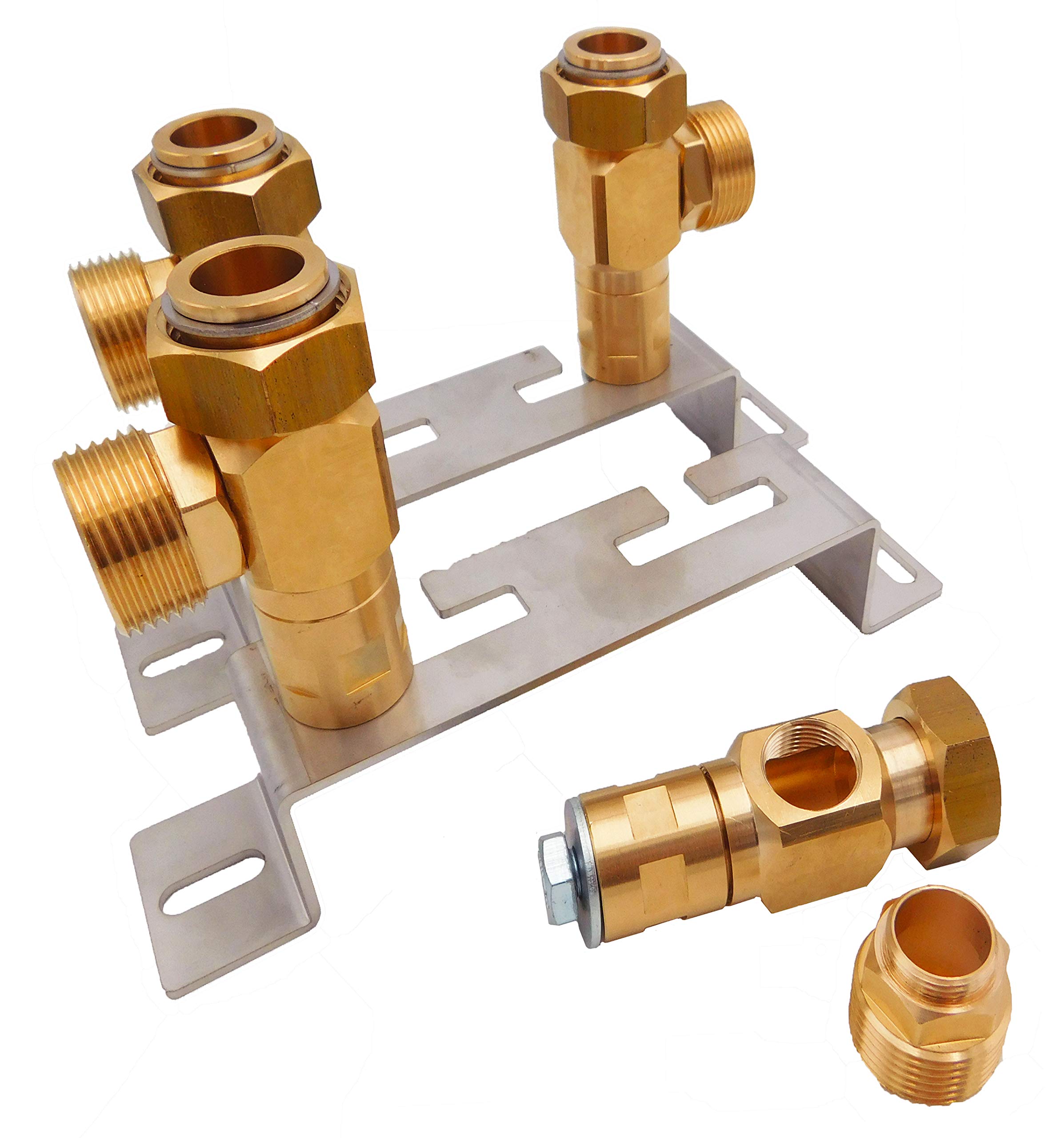 Nordic Tec Ba-16-24 - Intercambiador de calor (acero, 24 placas, 100 kW, 1", con fijación a pared y piezas de conexión)