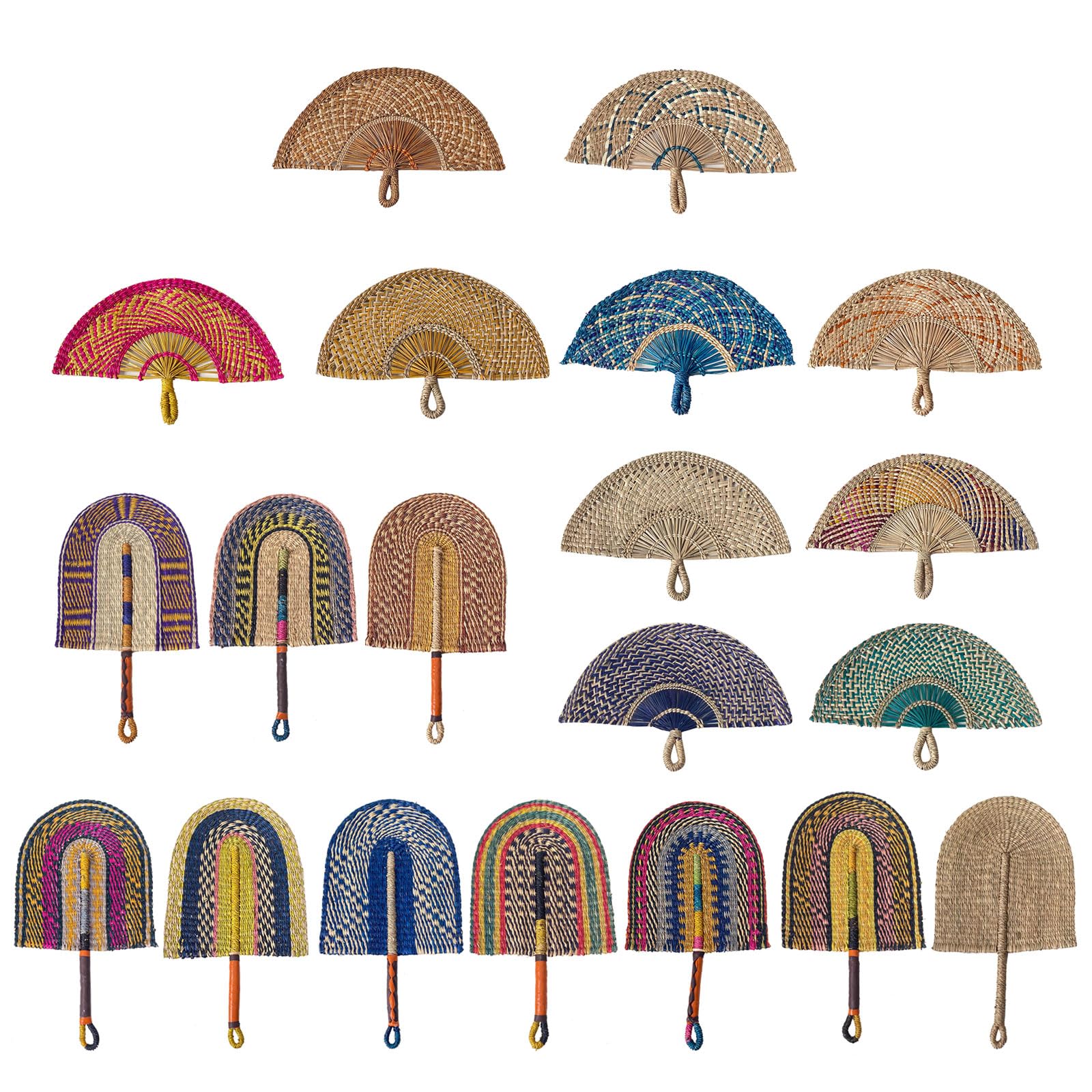 Handwoven Fan Wall Decor for Homestays Delicate Fan Hanging Beautifully Crafted Wall Décoration for an Ethnic Look Stylish and Functional Grass Woven Eye Catching Hanging with Straw Handwoven Decor