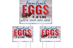 3 Pcs Yard Sign for Fresh Eggs