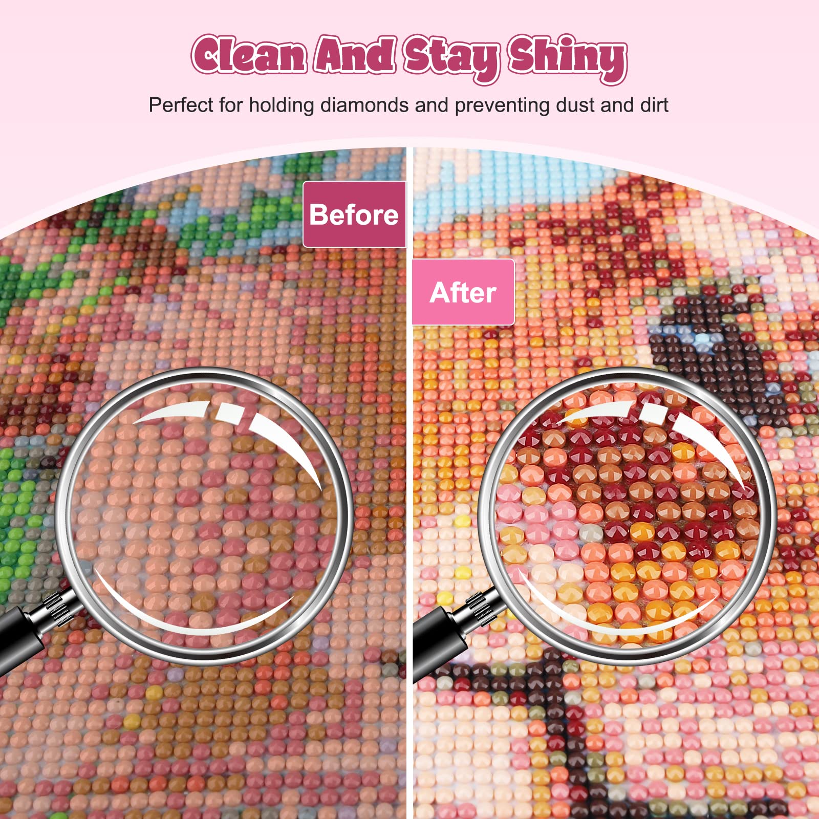 GHHKUD Colla per Pittura con Diamanti 300ml, Diamond Painting Kit Completo, Colla per Pittura Diamantata con Pennello, Diamond Painting Accessori, Mantenere il Diamond Painting Scintillante