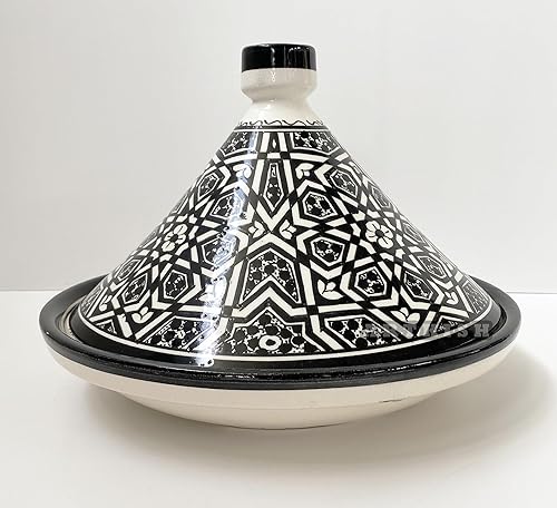 Miniatura 6 de Handmade Moroccan Ceramic Tagine Cooking Pot - Artisan Hand Painted Clay Cookware - Large Tajin for Serving and Cooking  Pottery Dishware Perfect
