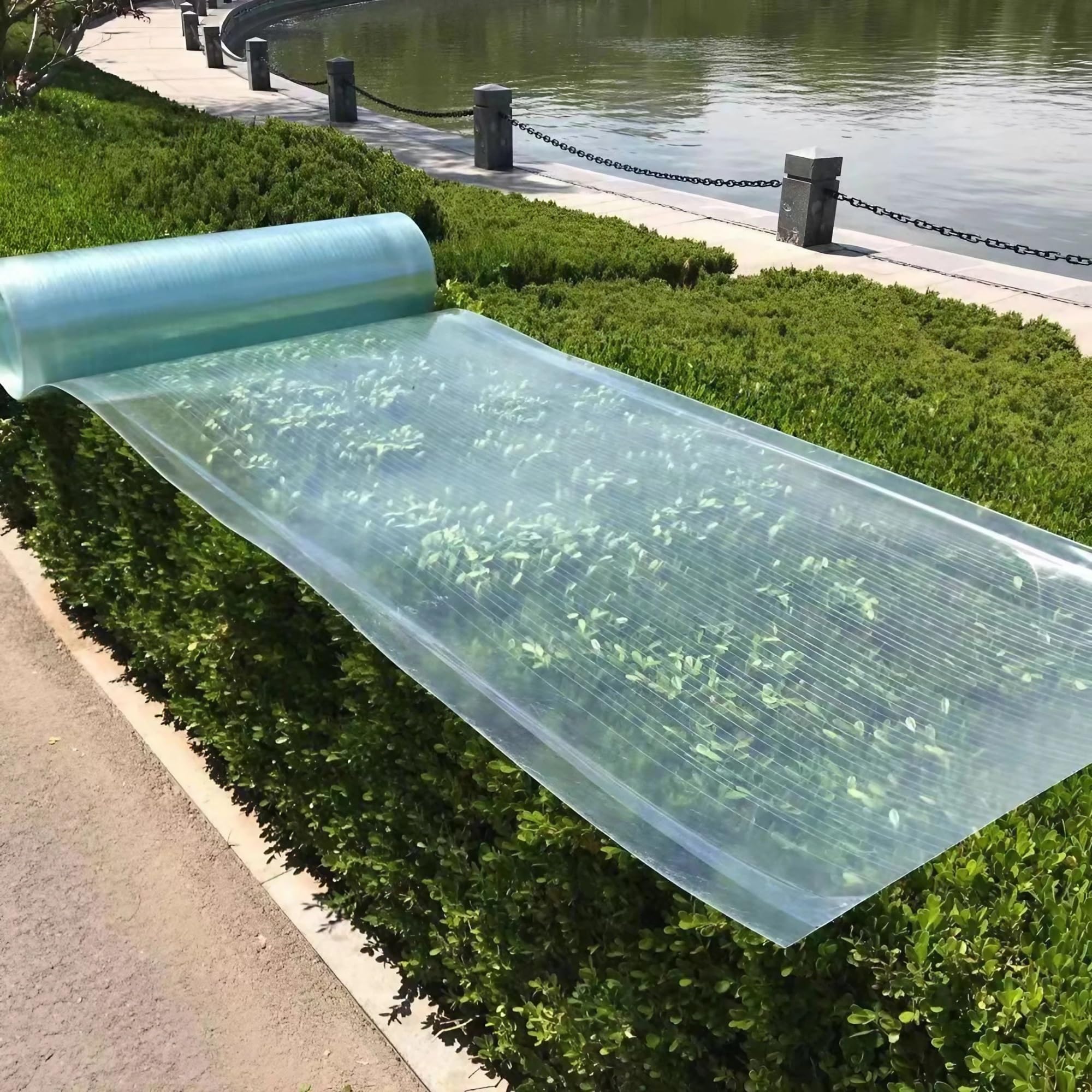 Panel para Tejado Transparente, Chapa Ondulada para Invernaderos, Chapa Tejado Exterior Terraza Acristalada de Frp, Paneles para Tejado, Granja, Garaje, Toldo, Invernadero(WxL:1x3m)