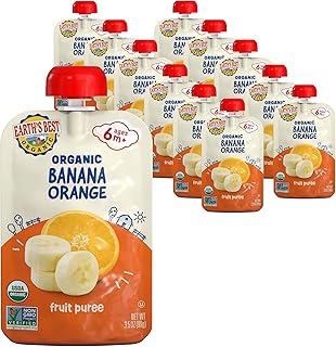 Earth's Best Organic Banana Orange Pouch, 3.5 oz (Pack of 12)