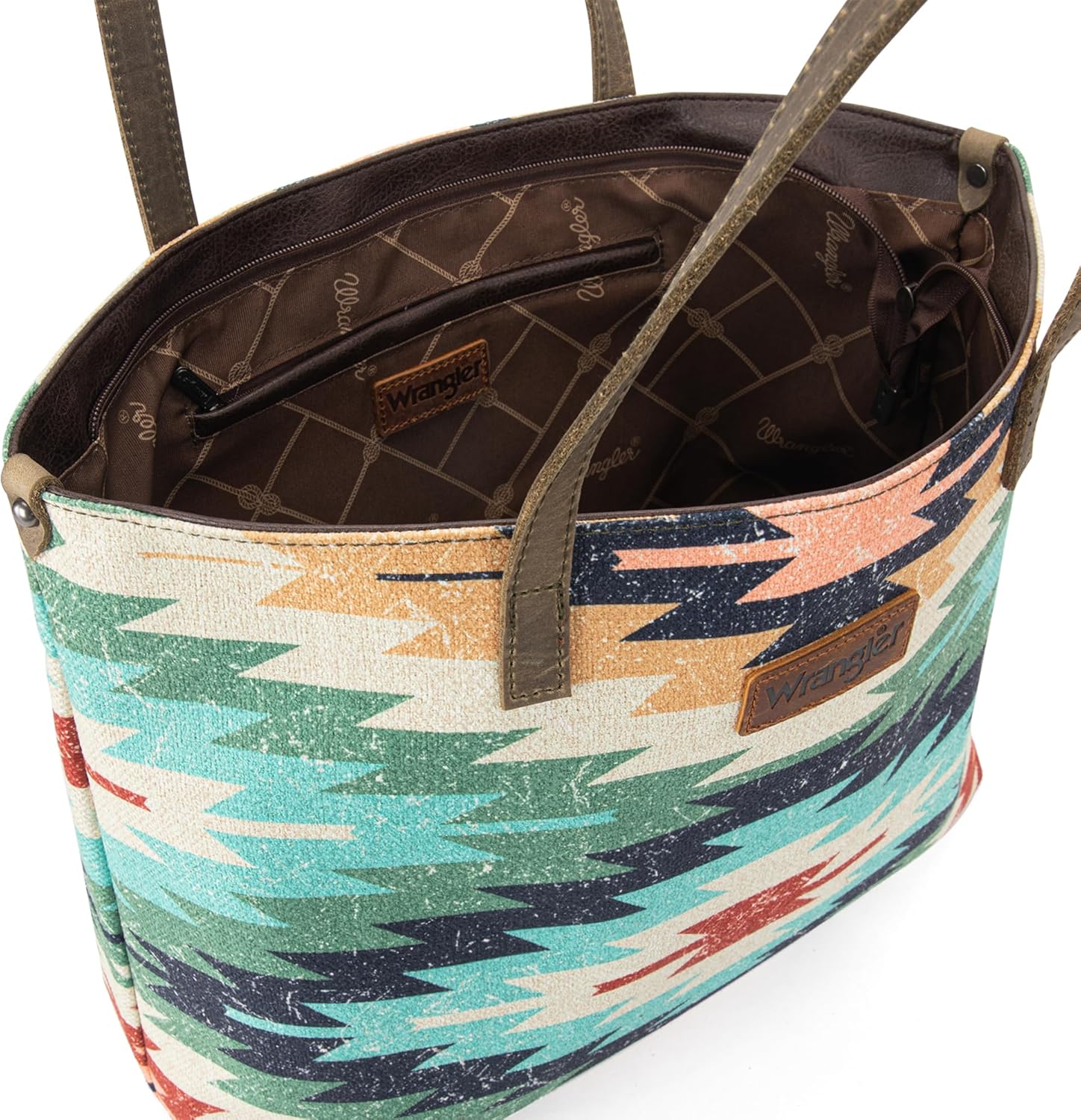 Montana West Wrangler Tote Bag for Women Canvas Shoulder Handbag Aztec Purse - Image 6