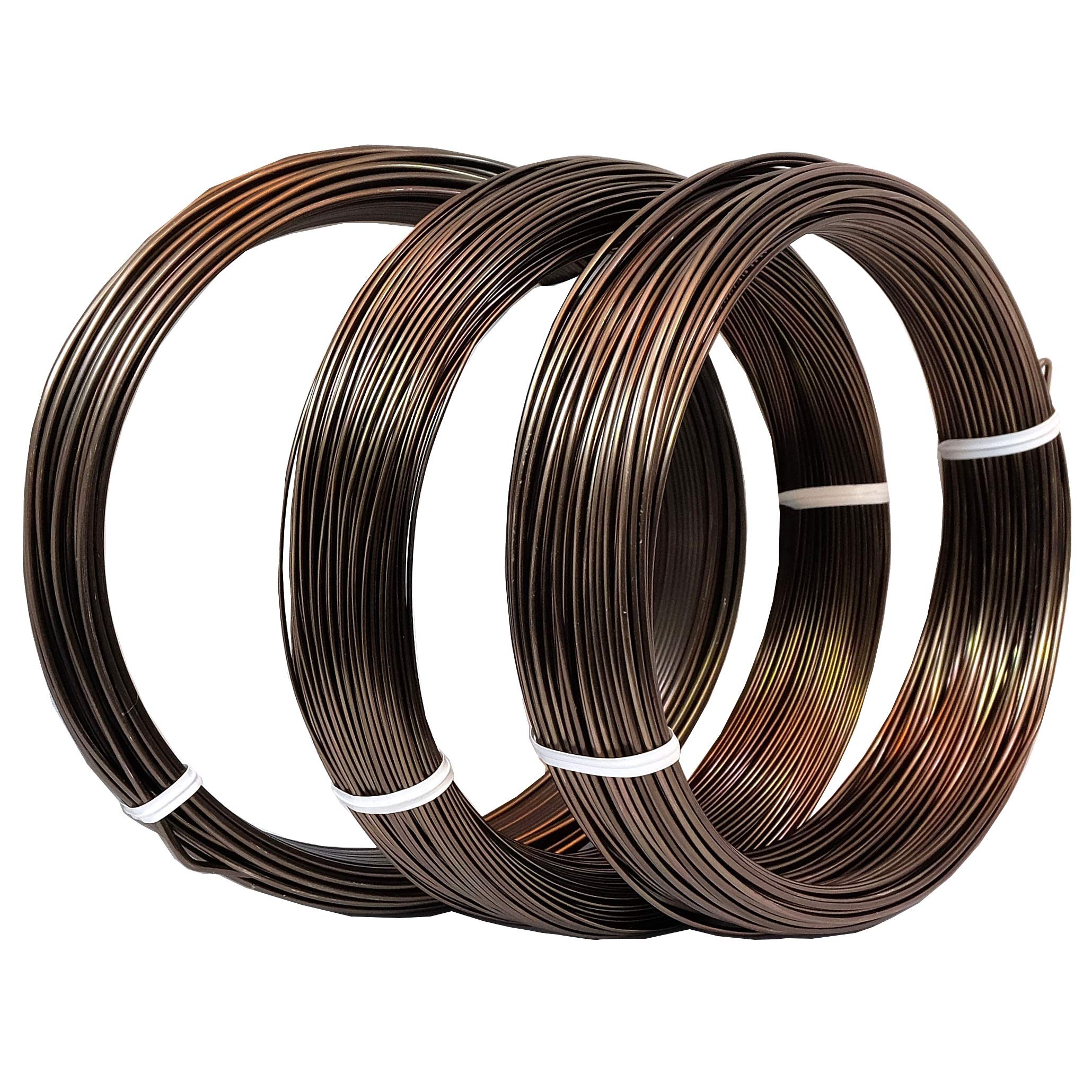 Fil de fer à bonsaï japonais en aluminium marron de 1mm à 2mm