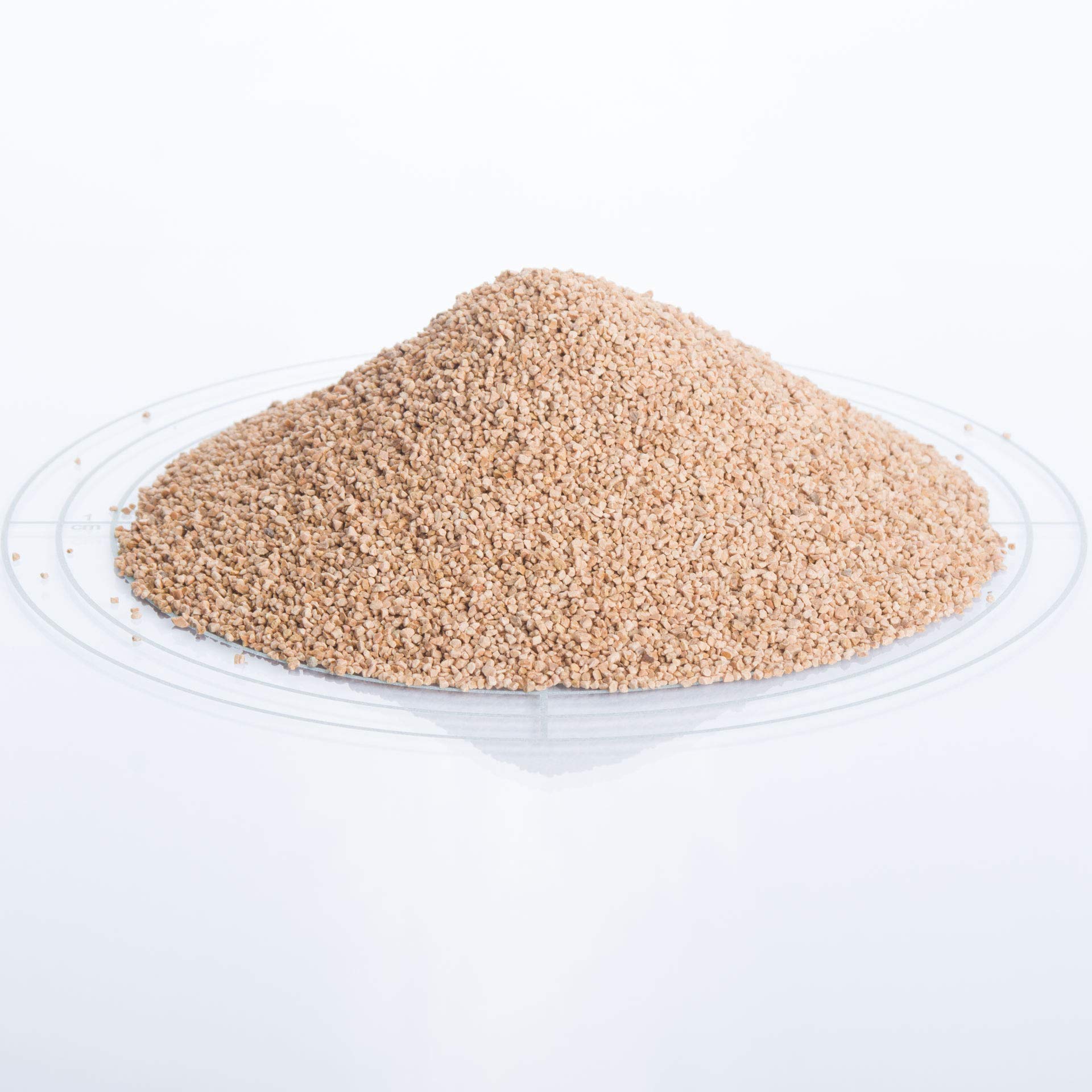 Schicker Mineral Nussschalengranulat Strahlmittel 25 kg, organisches Mehrwegstrahlmittel, chemisch neutrale Oberflächenbehandlung ohne Eisenanteil, ideal für Aluminium, Edelstahl (800-1300 µm)