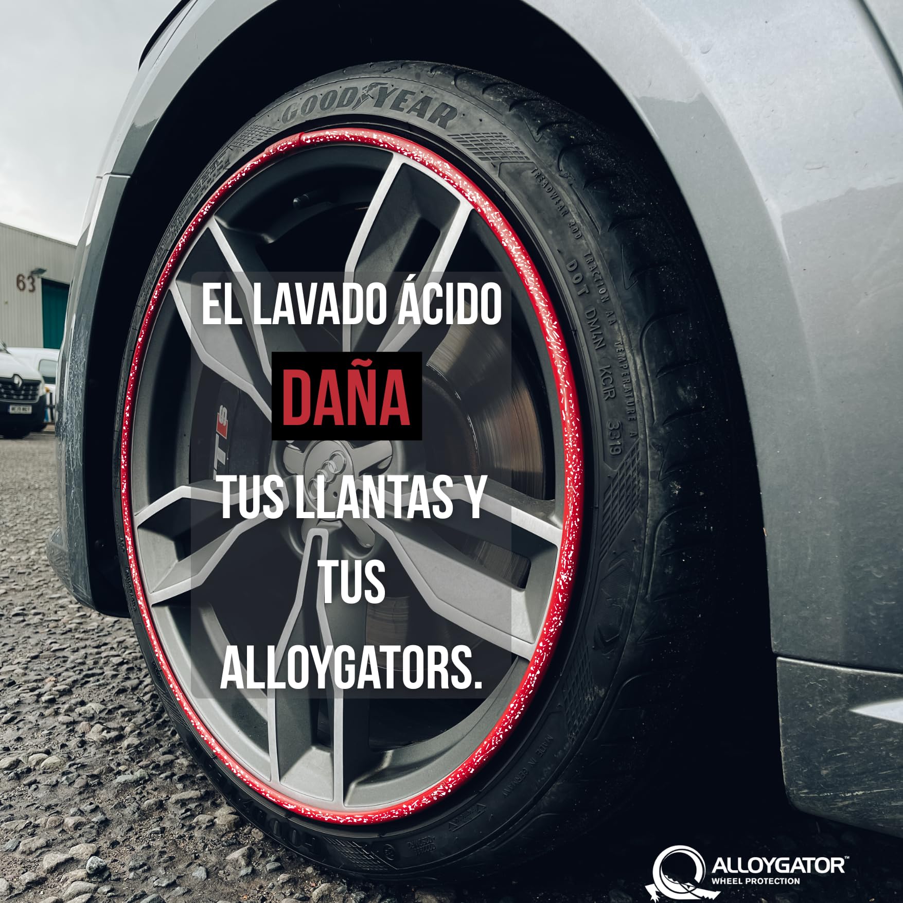 AlloyGator Protector de Llantas Negro 24” Sin Adhesivo