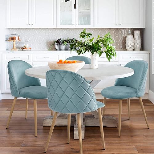 Miniatura 2 de Topeakmart Sillas de comedor sillas laterales de terciopelo sillones tapizados de estilo moderno para cocina sala de estar ocio salón maquillaje