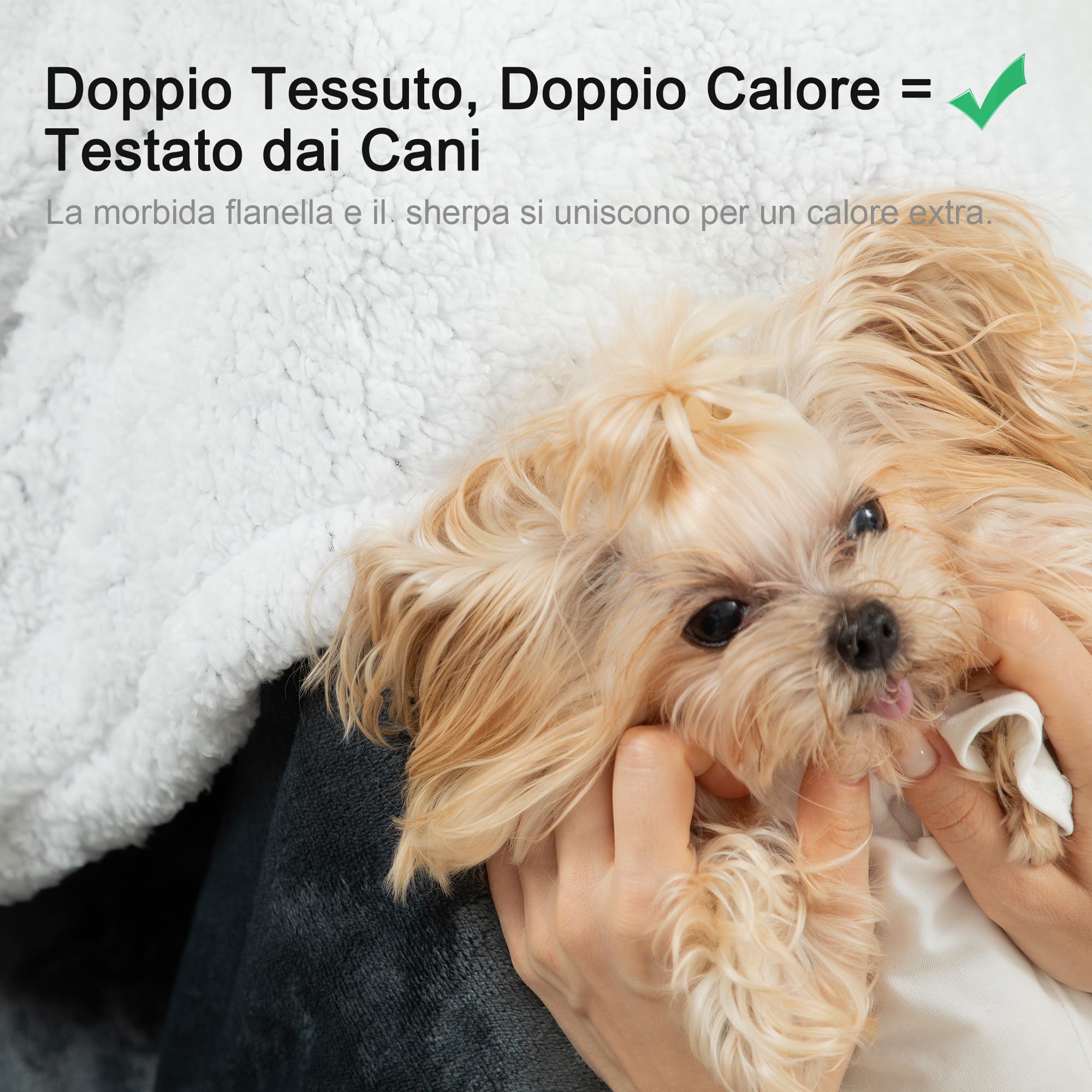 Winthome Coperta Calda e Spessa, Plaid Divano Morbida Soffice, Coperte Invernale Design a Doppio Strato, Pelosa Sherpa Flanella, Blanket Natalizia Adatta a Bambini e Adulti (Grigio, 220x240cm)