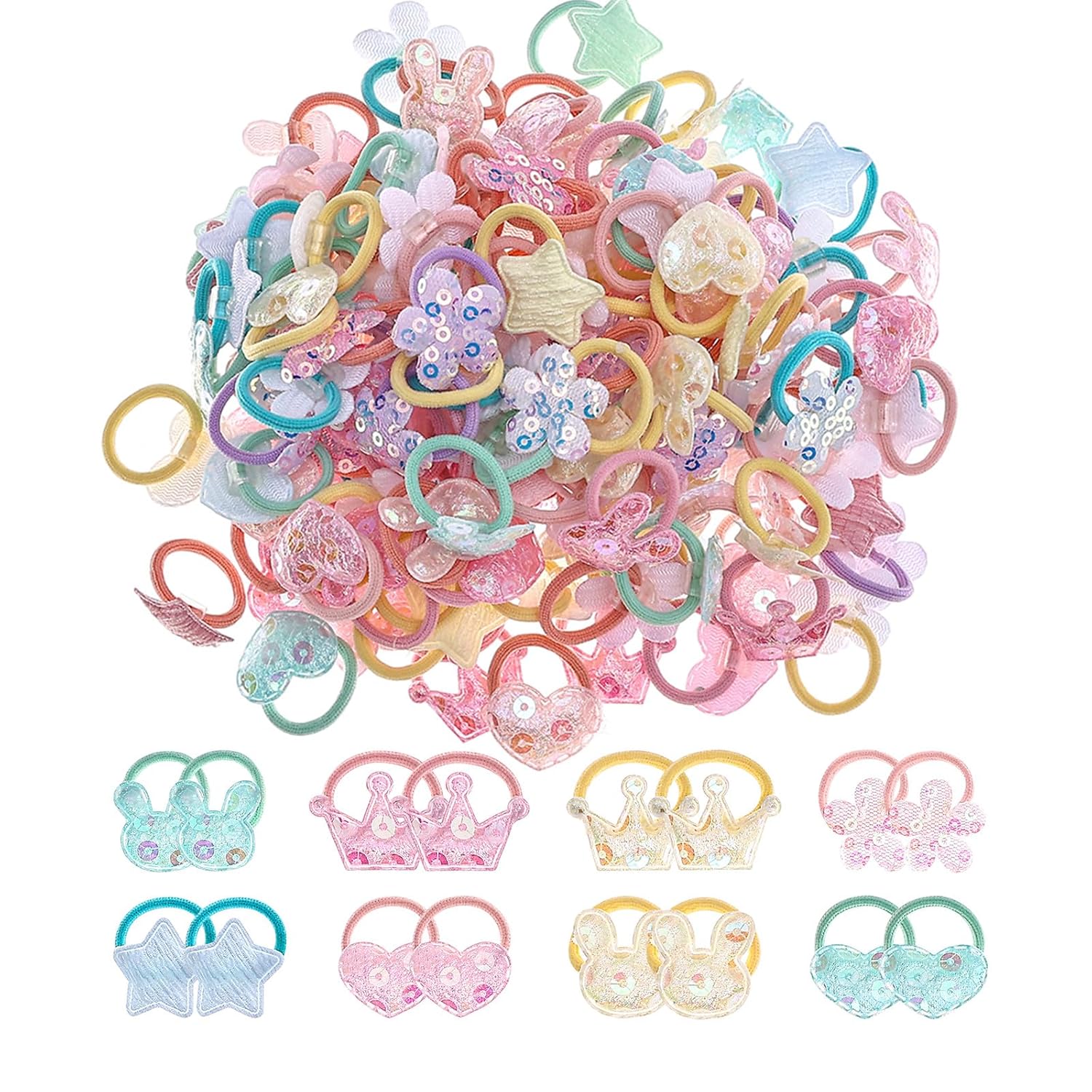 50Pcs Cute Small Baby Hair Ties – Colorful Hair Accessories Ponytail Holders Elastic Hair Rubber Bands Hair Accessories For Baby Girls Toddler Girl (Sequin style-50Pcs) 50Pcs Cute Small Baby Hair Ties – Colorful Hair Accessories Ponytail Holders Elastic Hair Rubber Bands Hair Accessories For Baby Girls Toddler Girl (Sequin style-50Pcs)