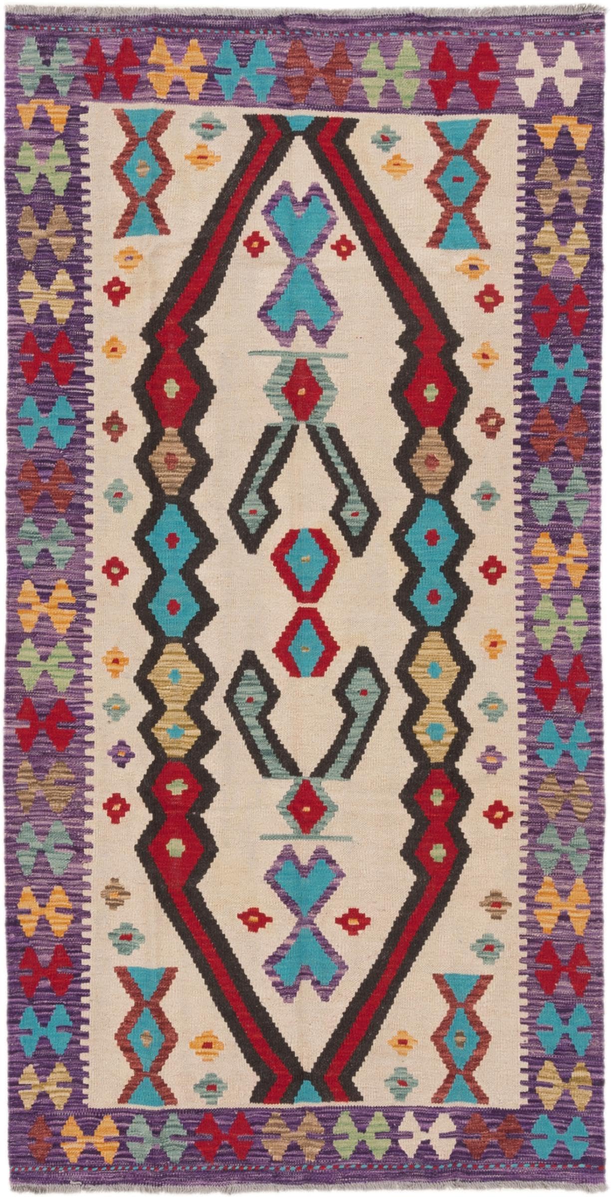 Tapis de course kilim afghan en laine pour réchauffer votre entrée