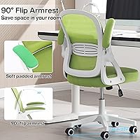 Vista 5 de Fizzin Sillas ergonómicas de escritorio de oficina, silla de computadora de malla con soporte lumbar ajustable, silla de tareas transpirable