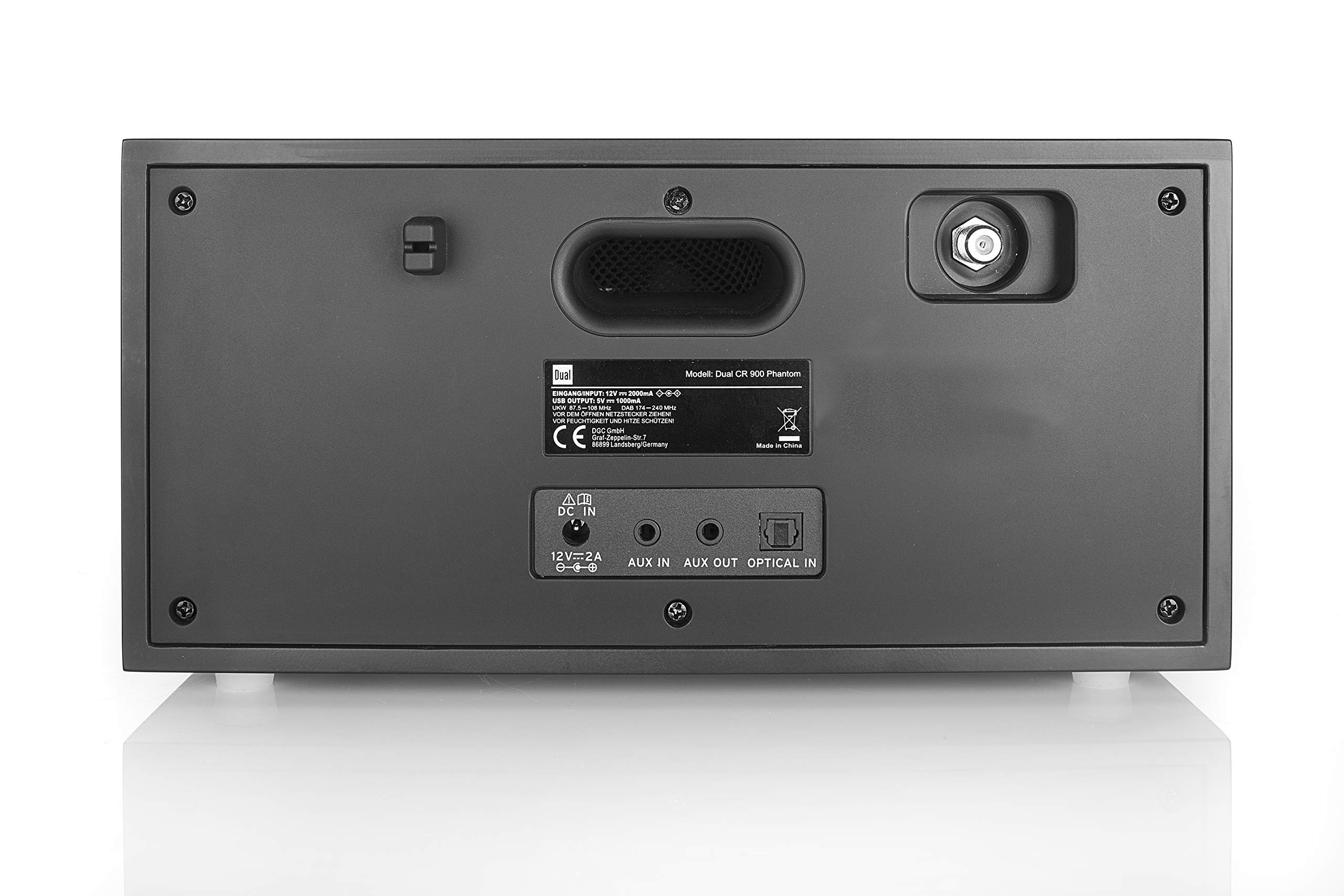 Design Hybridradio 74988 • CD, USB, MP3, DAB+ Radio •AUX-In•FM •Streaming musicale, Spotify, AmazonMusic, impianto stereo, display OLED, HIFI• jack per cuffie, nero •DualCR900Phantom