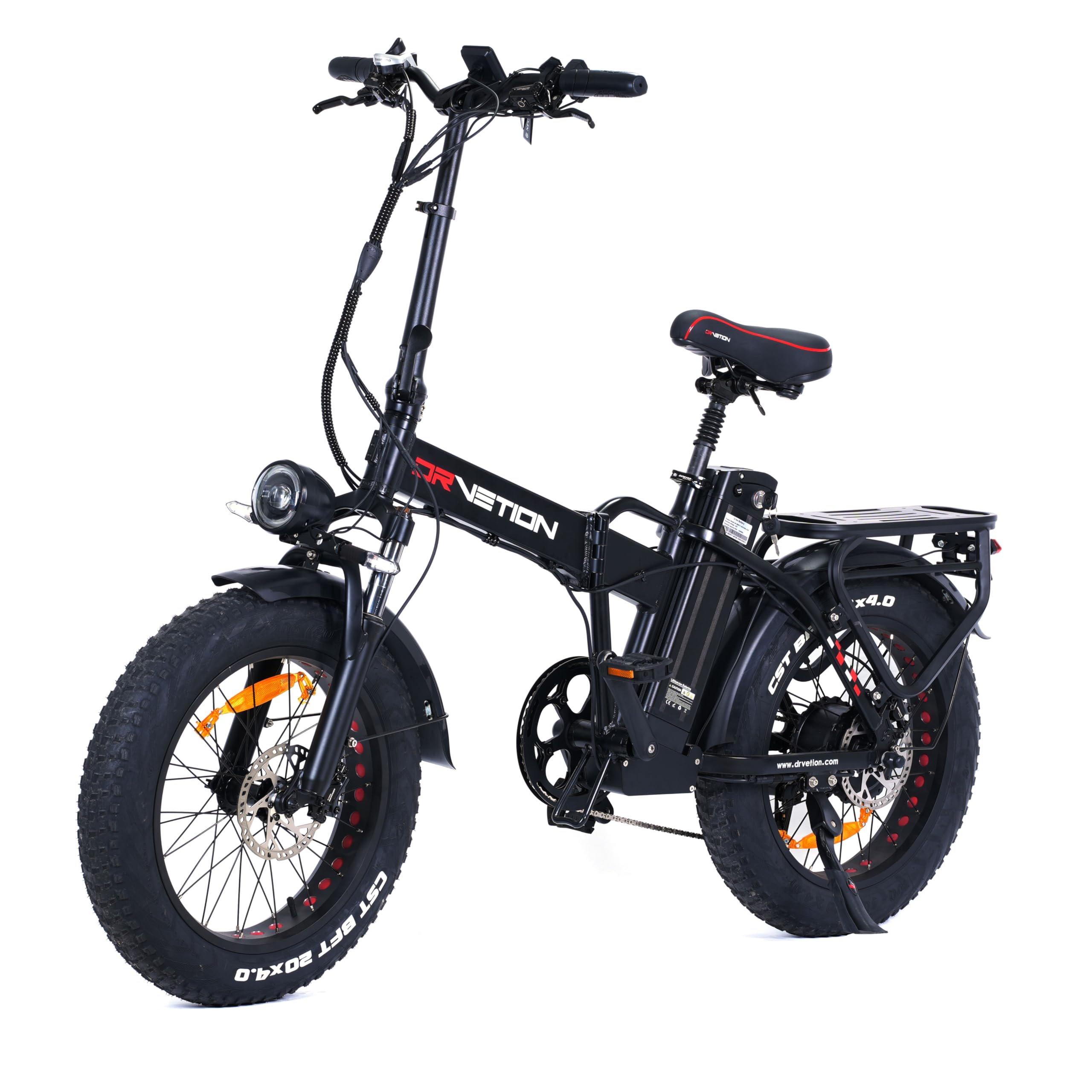 AT20 PRO MAX Vélo électrique pliant, vélo électrique de 48 V 15 Ah/20 Ah Batterie, autonomie de 50 à 120 km E-bike,20 "× 4.0" Fat Tire 7 Vitesse ebike de pour chaque terrain