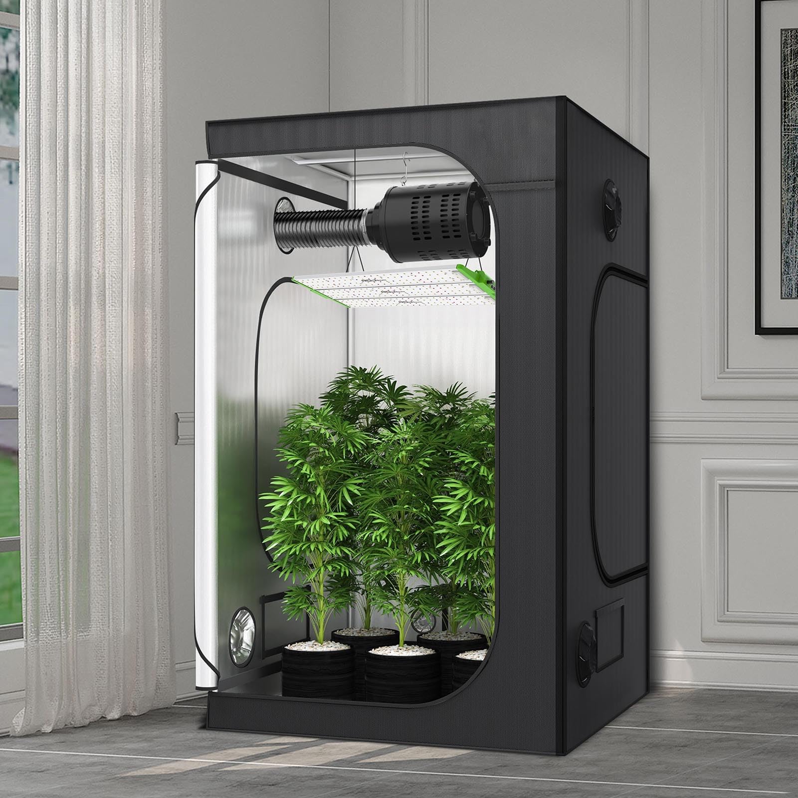 RDJ Bouns Kit todo en uno de filtración de aire, compatible con 4'/5'/6', ventilador en línea (velocidad ajustable) y conducto de filtro de carbono, tienda de cultivo, sistema de refrigeración y