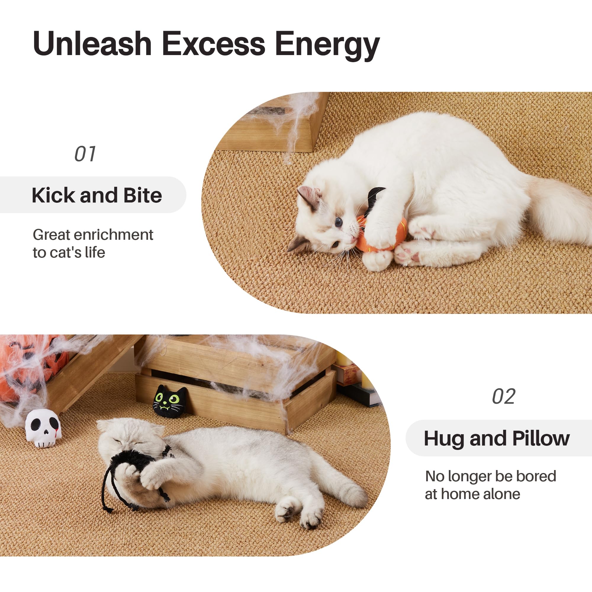 Horror Messer Katzenminze Spielzeug - 4er Set Mit Knistern Für Verspielte Katzen