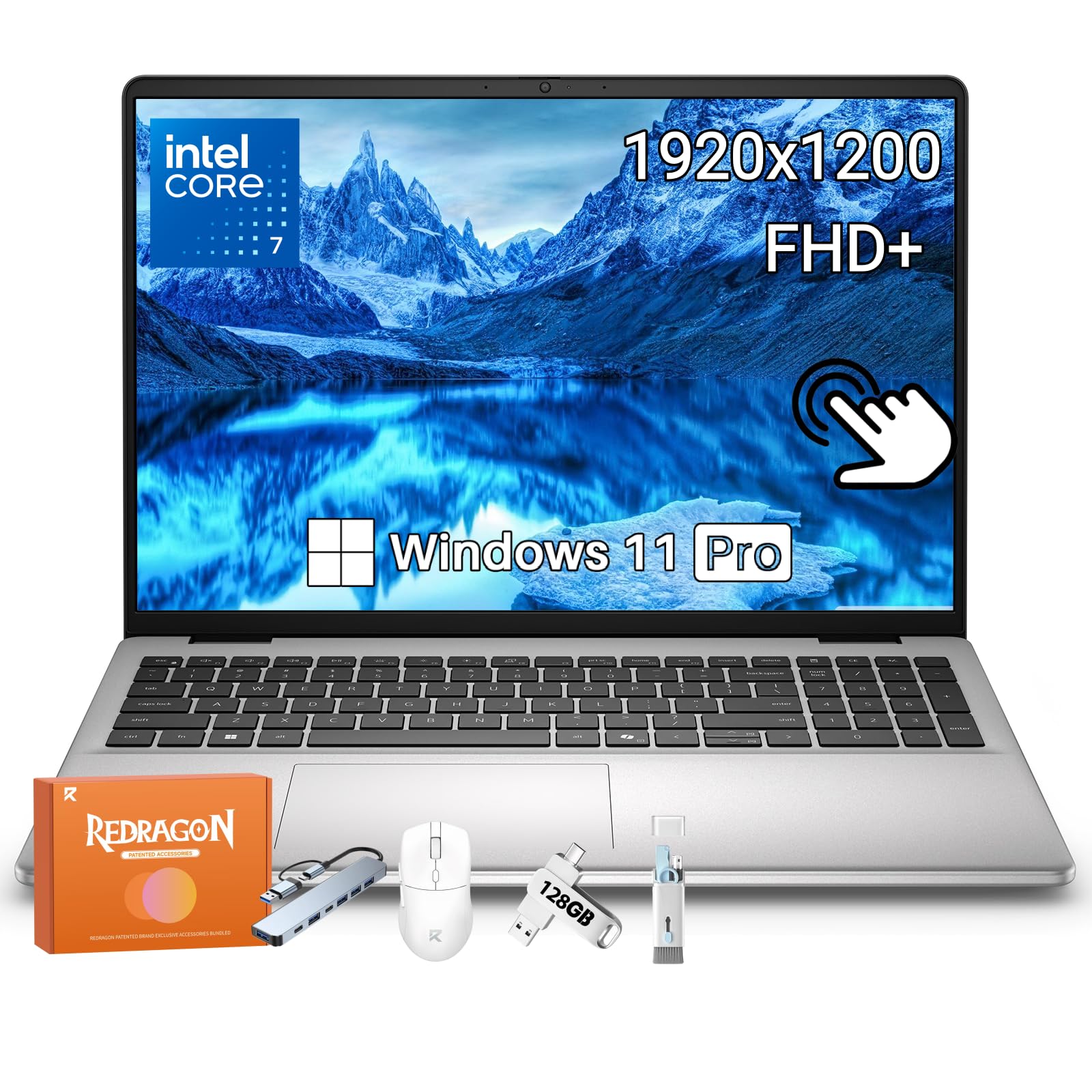 Dell 16 Touchscreen Laptop DC16251, Intel Core 7 Processor 150U, 16" 300 Nits FHD+ Display, 32 GB DDR5, 1 TB SSD, Intel Arc Graphics, Backlit Keyboard, Fingerprint Reader, Wi-Fi 6E, Windows 11 Pro