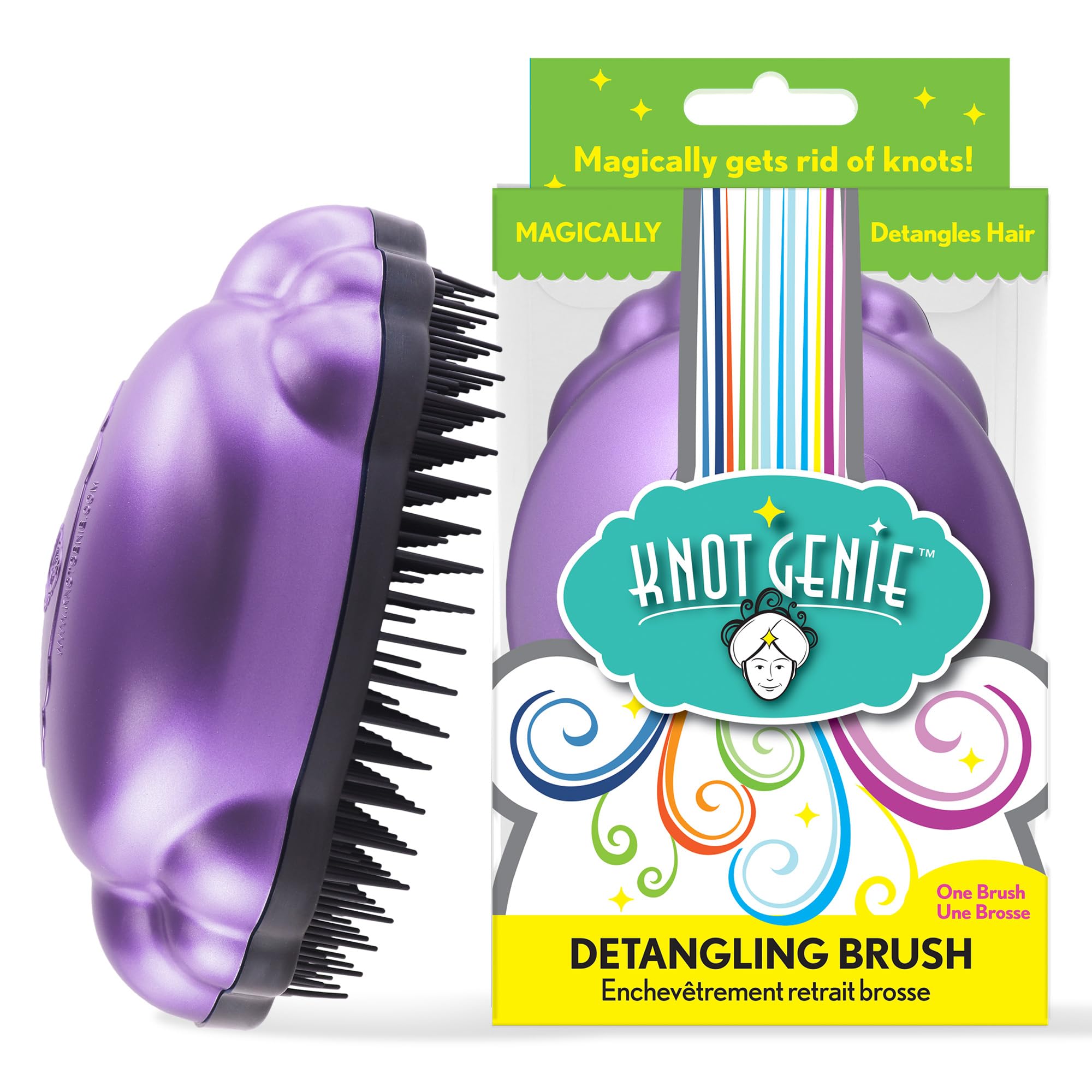 Detangling Hair Brush for Kids (Lilac Loveliness) | Original Full Size | Perfect for Curly Hair, Gently Separate Tangles, Leaves Hair Smooth & Shiny | The Pain Free Knot Detangler