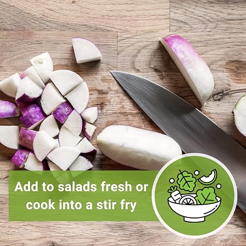 Miniatura 4 de Sow Right Seeds - Semillas de nabo con forma de globo blanco para plantar - Paquete de reliquia sin OMG con instrucciones para plantar un huerto