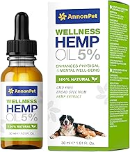 ANNONPET® Wellness Olio di Canapa Calmante Forte per Cani e Gatti | Integratore Articolazioni | Tranquillante Contro Stress e Ansia | Gocce 100% Vegetali uso Veterinario Omega 3, 8 Selenio 1000MG 30ML