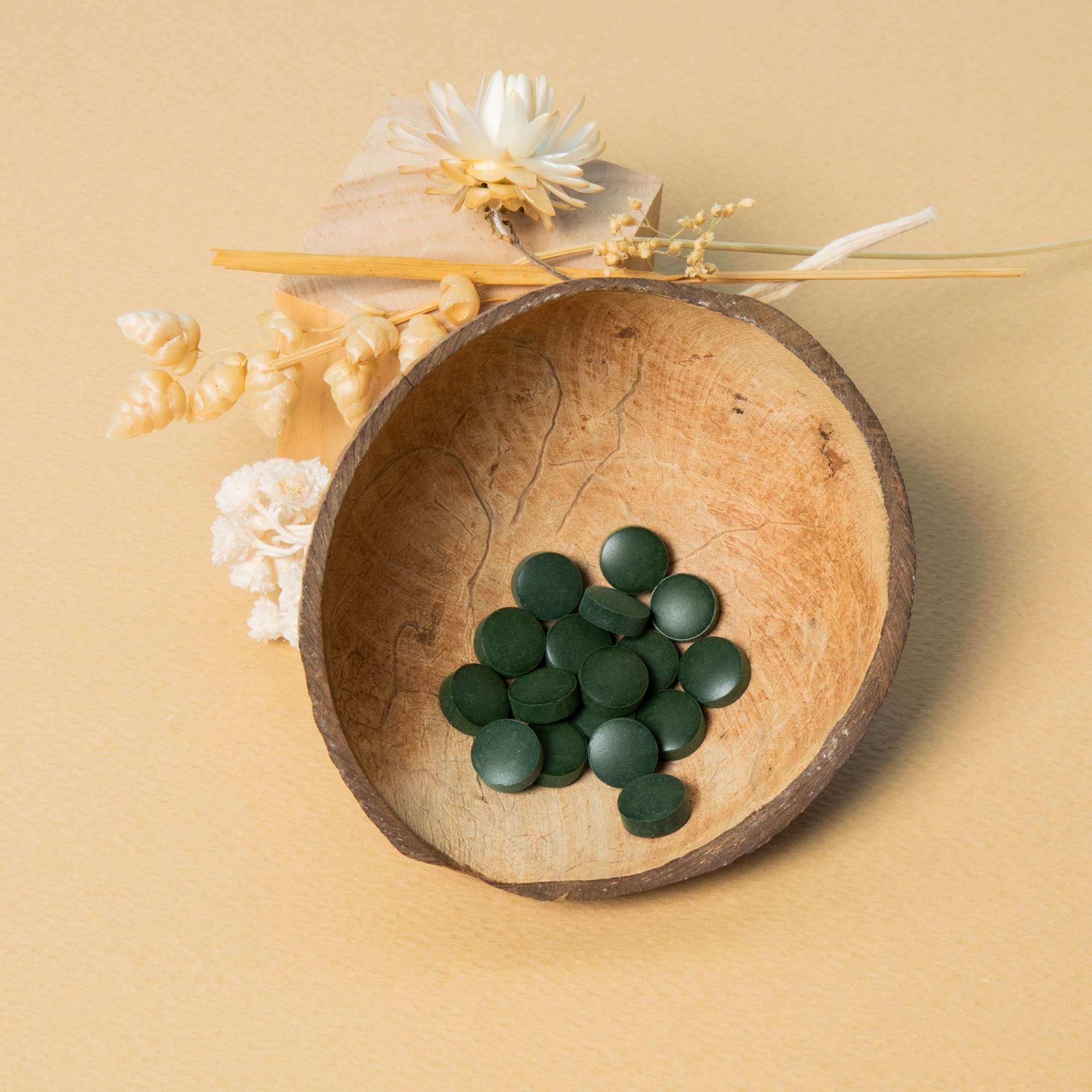 NUTRI & CO Spirulina Biologica - 500 Compresse Bio da 500 mg Pure Senza Eccipienti - 15% di Ficocianina - Polvere Essiccata e Compressa a Freddo - Analizzata e Confezionata in Francia