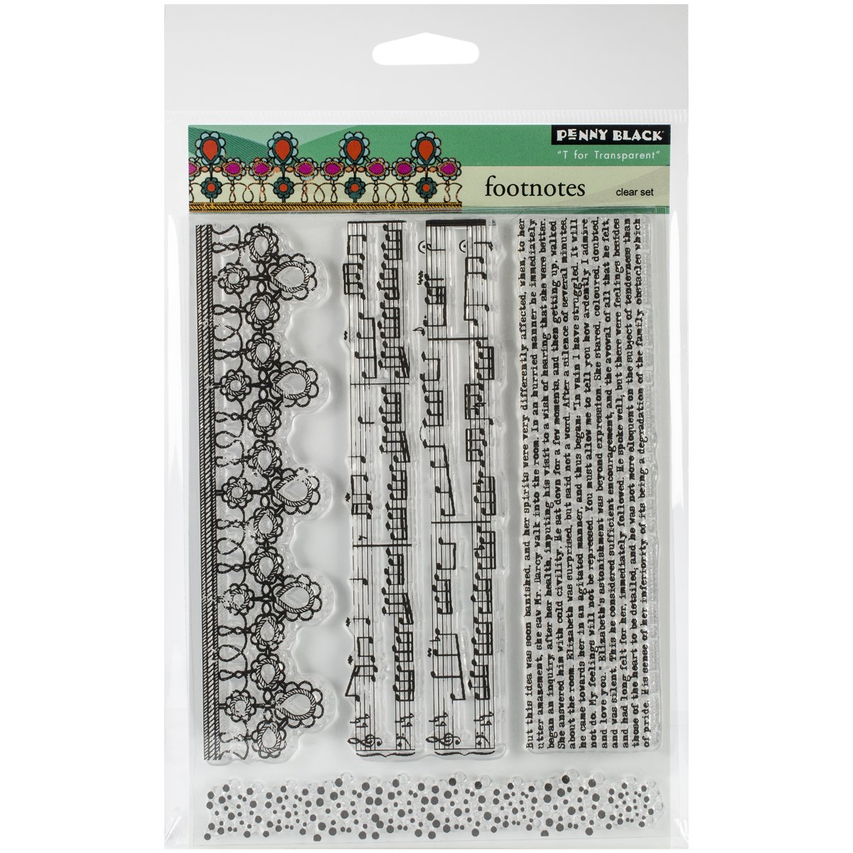 Penny Black PB30238 Clear Stamps Sheet, 5 by 6.5-Inch, Footnotes