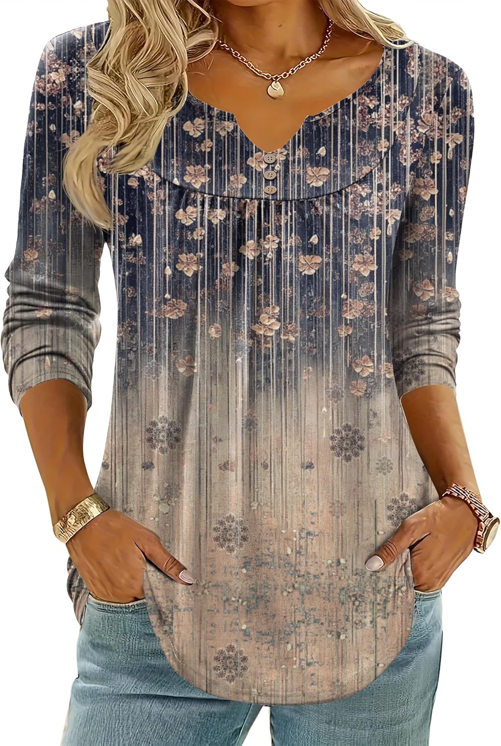 Zeagoo Womens Tops Long Sleeve Shirts Boho Tops for Women 2026 Fall Blouses Ladies Sweatshirts Spring Fashion Clothing