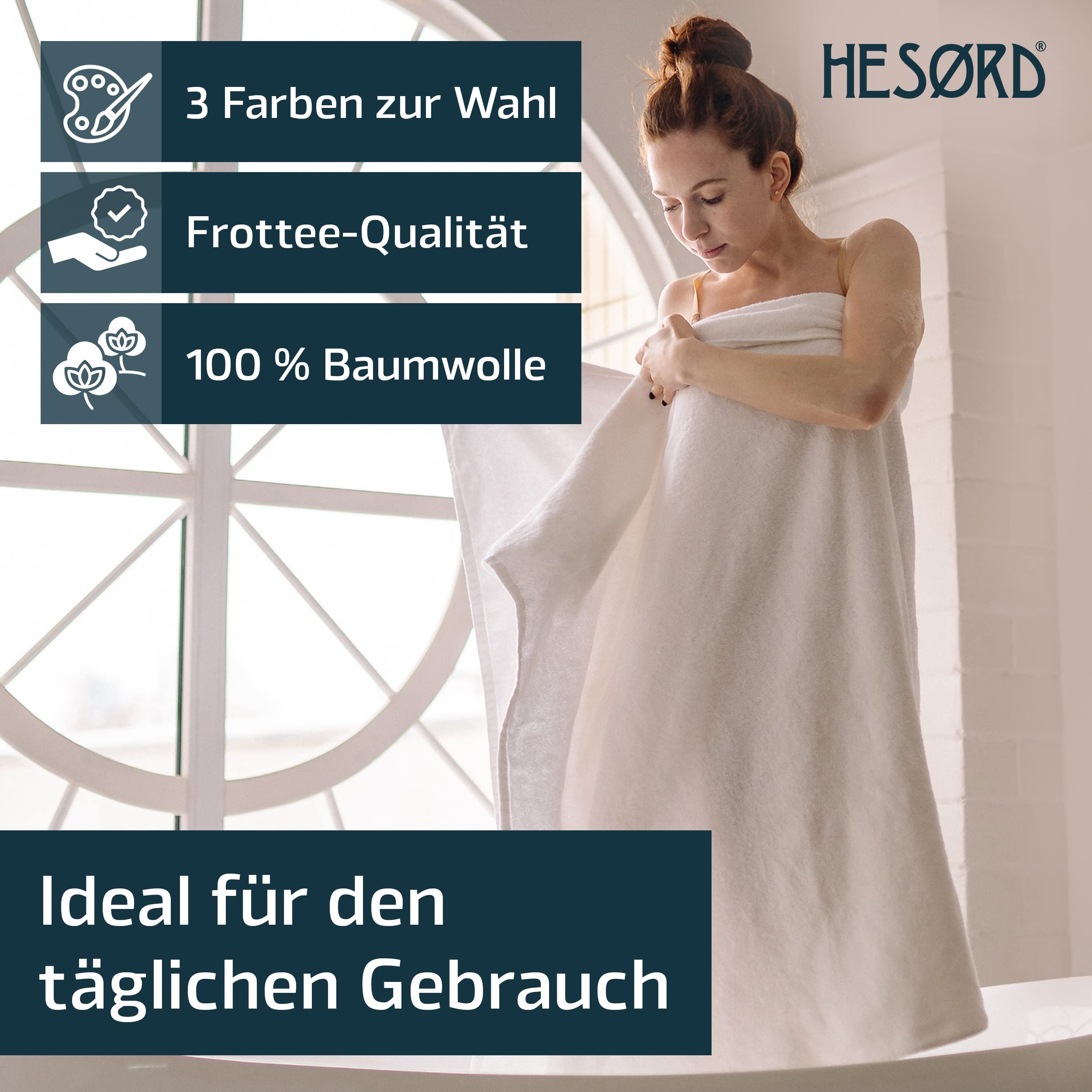 XXL Badetuch/Saunatuch, 150 x 220 cm groß, Reine Baumwolle in Frottee-Qualität, für besonders große Frauen und Männer, blau