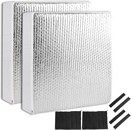 Oungy 2 aisladores de ventilación de caravana de 14 x 14 x 2.75 pulgadas, funda aislante antideslizante para caravana, almohada de ventilación de