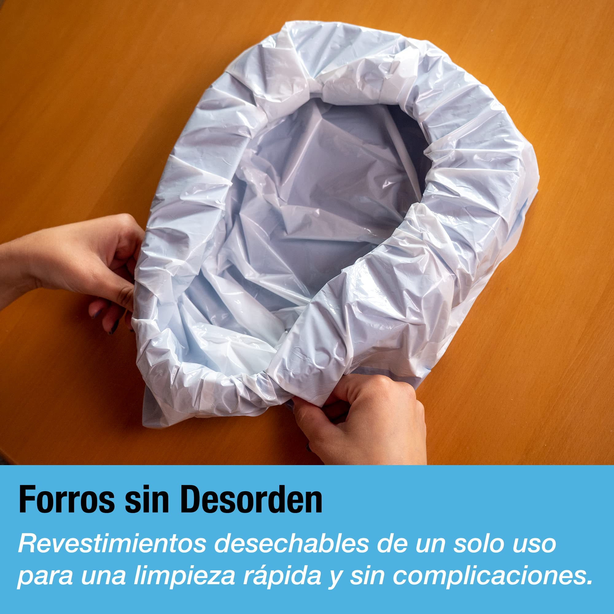 Tilcare Paquete de 50 Protectores de orinales con Almohadillas Superabsorbentes - para Inodoros portátiles y sillas de Inodoro estándar para Adultos - Protectores Desechables - Absorben hasta 1000ml