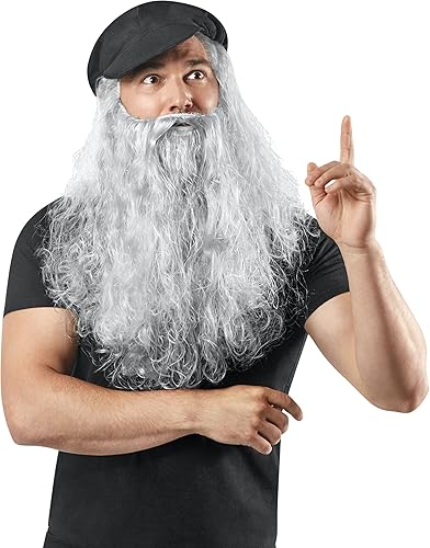 Forum Novelties - Kit de disfraz de Leonardo Da Vinci para hombre, multicolor, talla única, Varios color