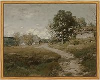 InSimSea Vintage Outskirts Framed Canvas Wall Art 8x10 - Rustic Farmhouse Bedroom Bathroom Decor Print