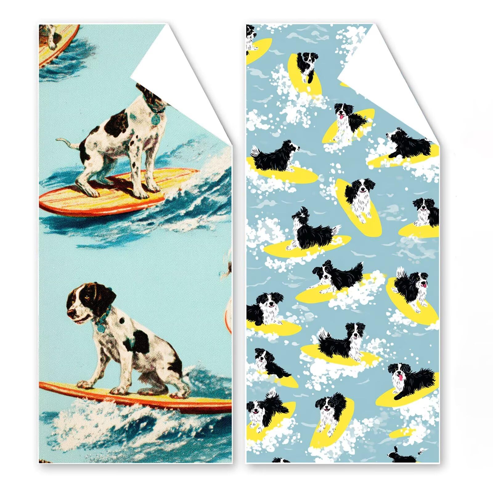 Serviette de Plage Microfibre, Chien Jaune Serviette de Bain Grande Taille 75x150 cm Léger Douces et à Séchage Rapide, Anti-Sable Drap de Plage, avec Sac pour Voyage Natation Serviettes Sport G1-740
