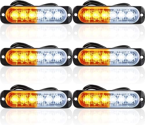 Miniatura 9 de Frienda Luces estroboscópicas LED ámbar para vehículos, luces estroboscópicas de emergencia para camiones, luces LED intermitentes de automóvil,