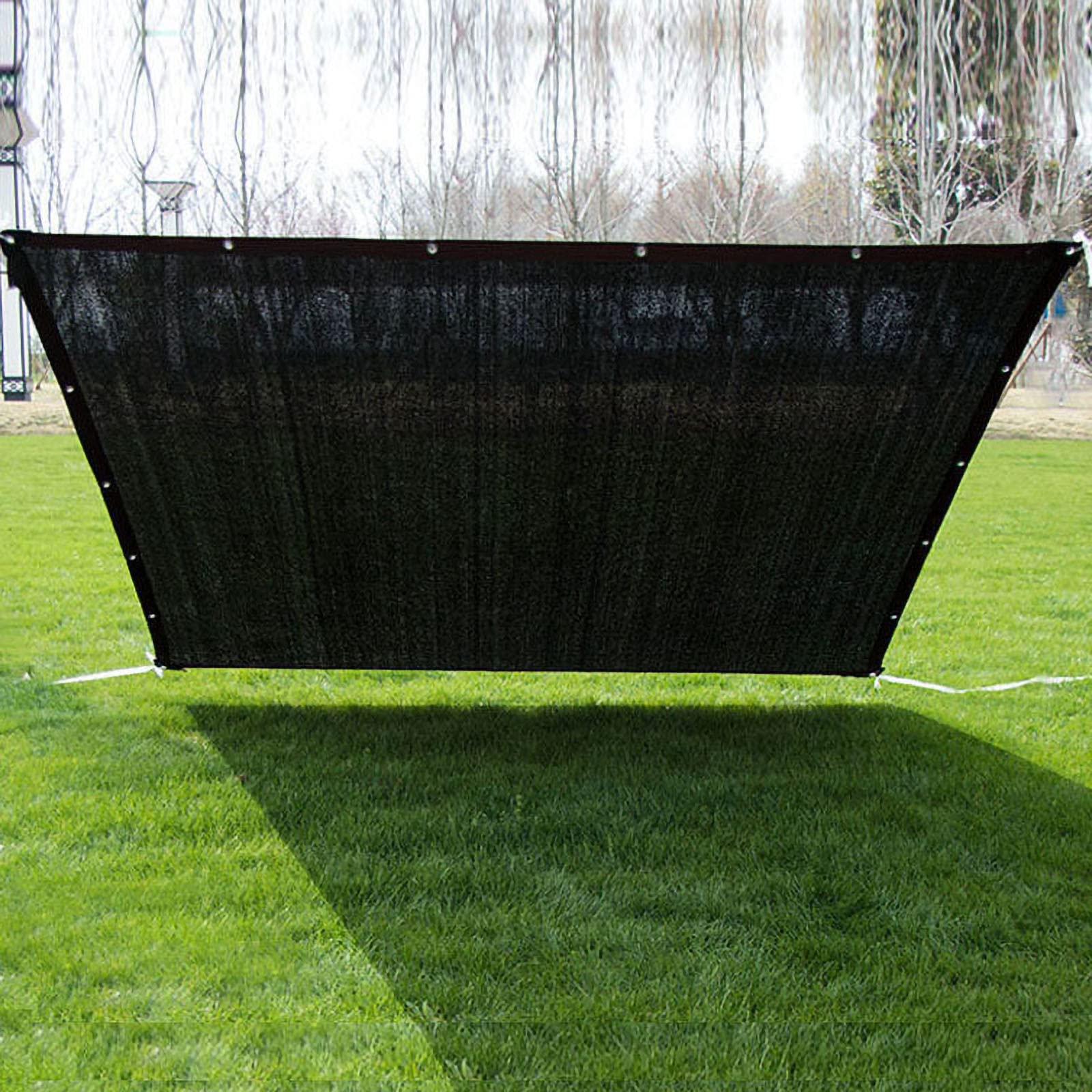 Voile d'ombrage pour pergola 5x7m bâche maille noire pour vos repas