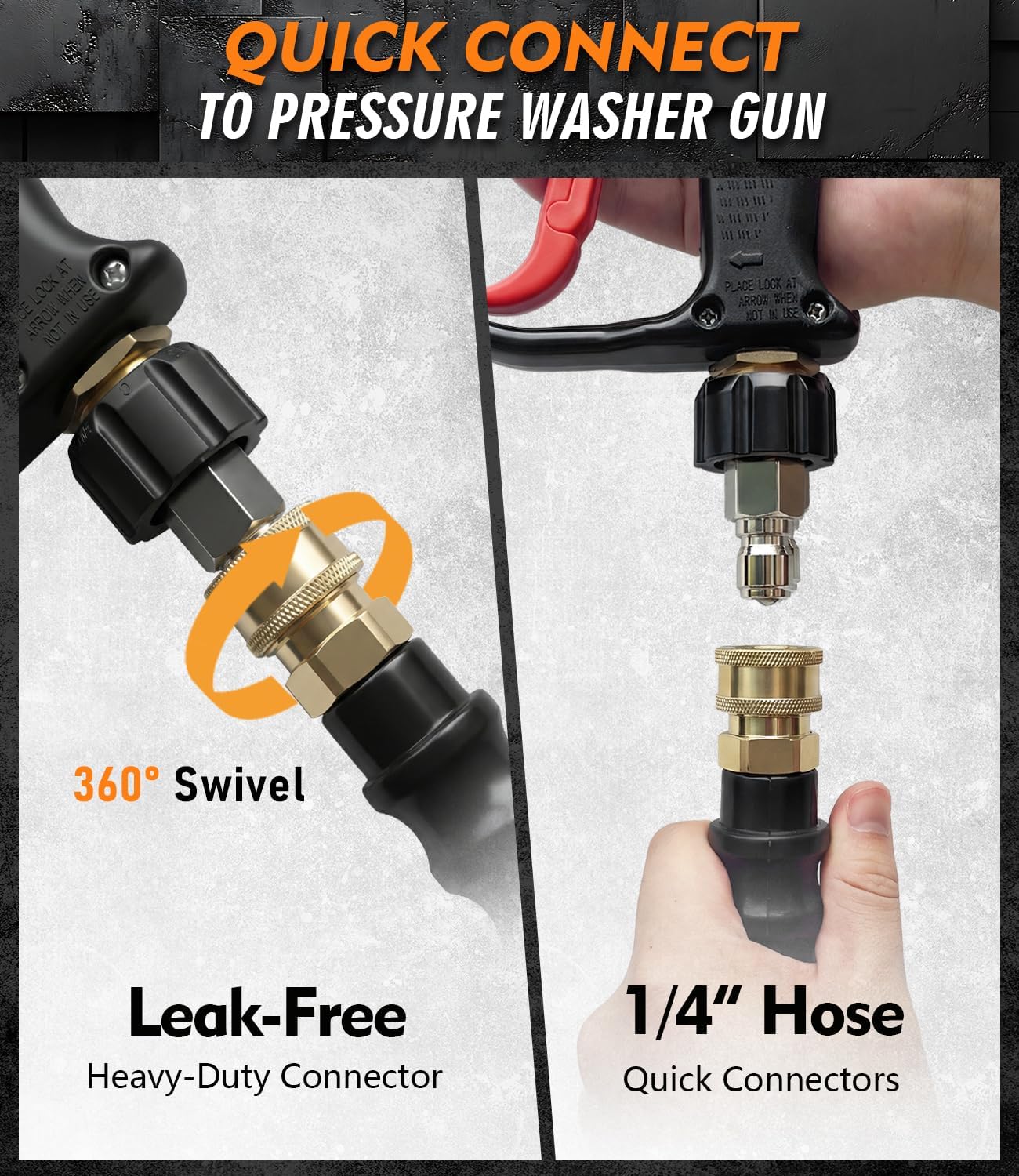Pressure Washer Hose 50 ft, 4200 PSI Steel-Braided & Durable - Flexible & Kink-Resistant, Power Washer Hose with 3/8" Swivel Quick Connect, Hot/Cold Water Compatible - 50 Foot, Green