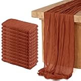 12 Pack Cheesecloth Table Runner, Runner Gauze Boho Wedding Decor Romantic Table Runner for Wedding Birthday Party(35