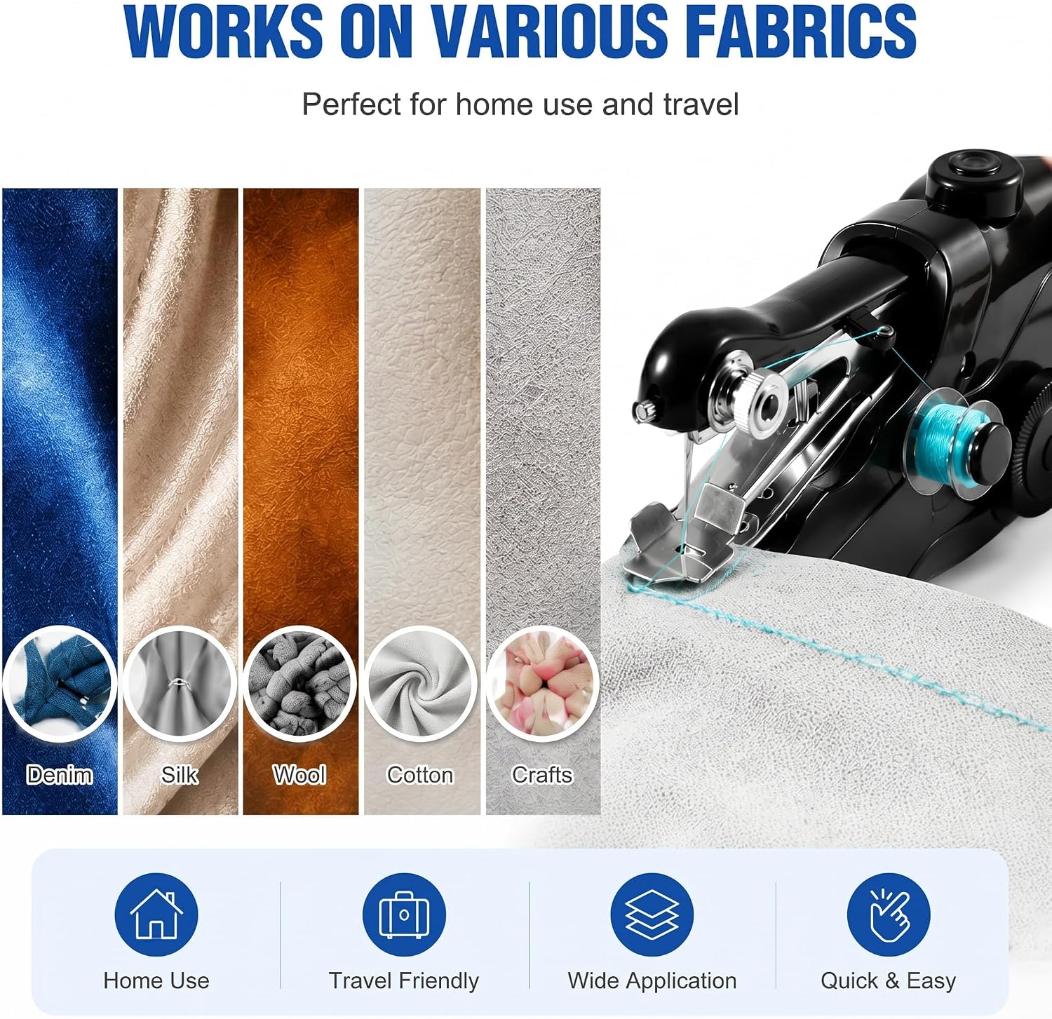 Portable Handheld Sewing Machine for Adults - Mini Hand Held Sewing machine