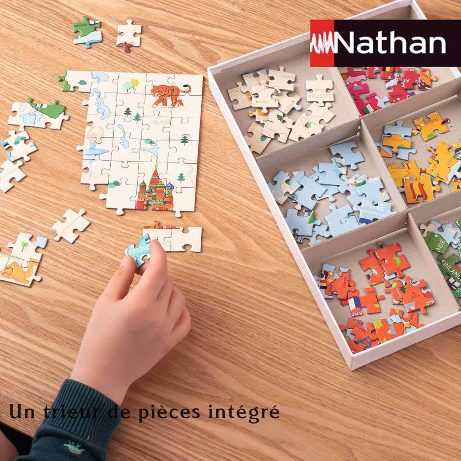 Nathan - Children's Jigsaw Puzzle - 250 Pieces - Jungle Book - Disney - Girls or Boys from 8 Years Old Puzzle - Thick and Durable Cardboard - Jungle Book - 86222
