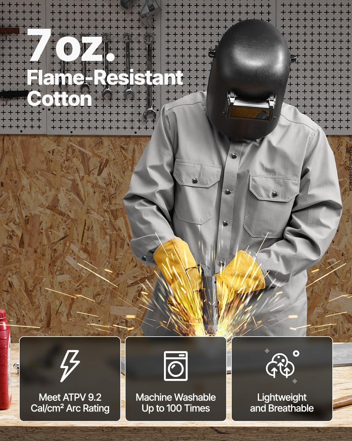 VEVOR mens Fr Shirts for Men - Image 3