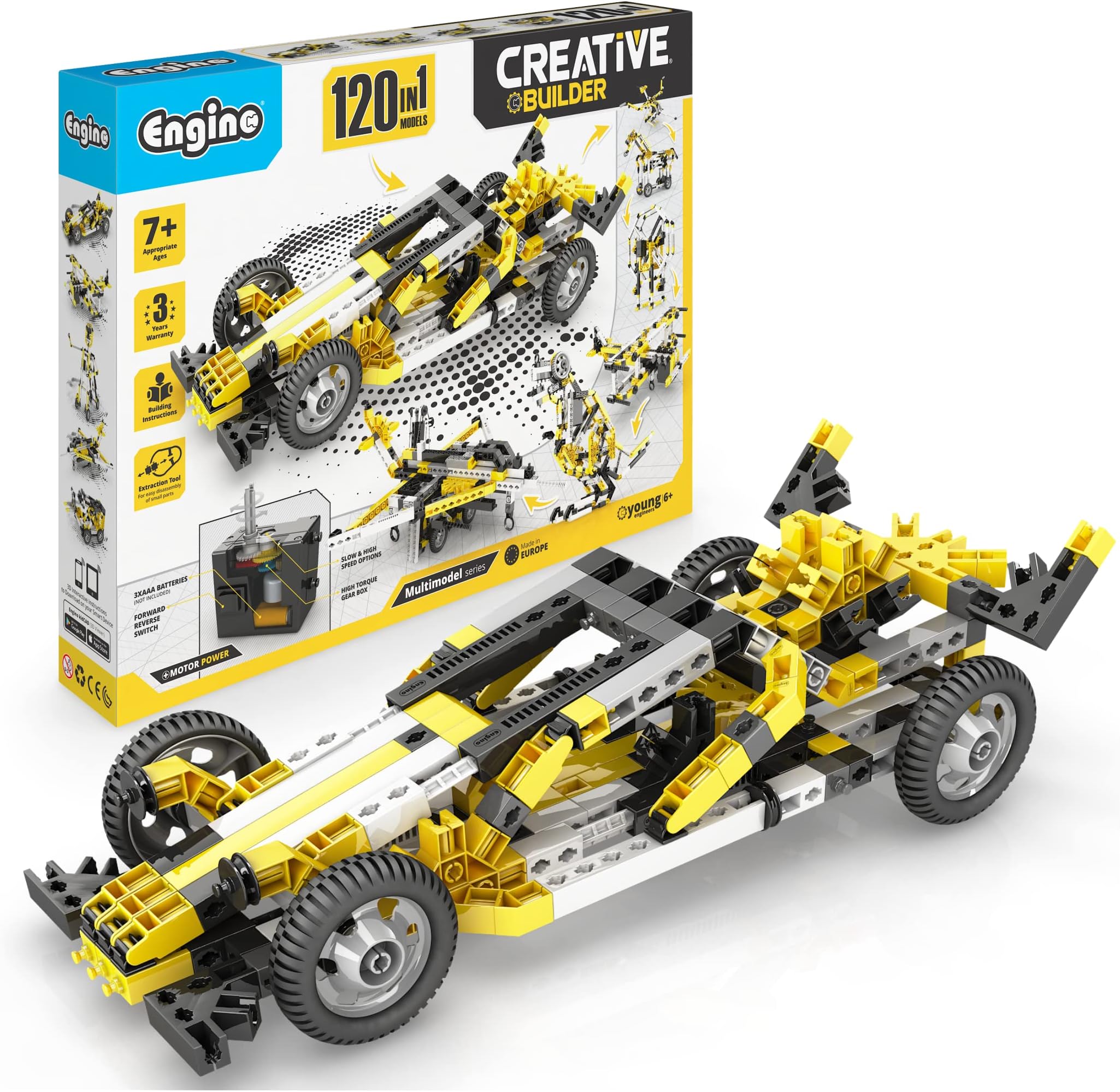 Inventor Toys - 120-In-One | Build 120 Motorized Models | A Mega Creative Stem Engineering Kit