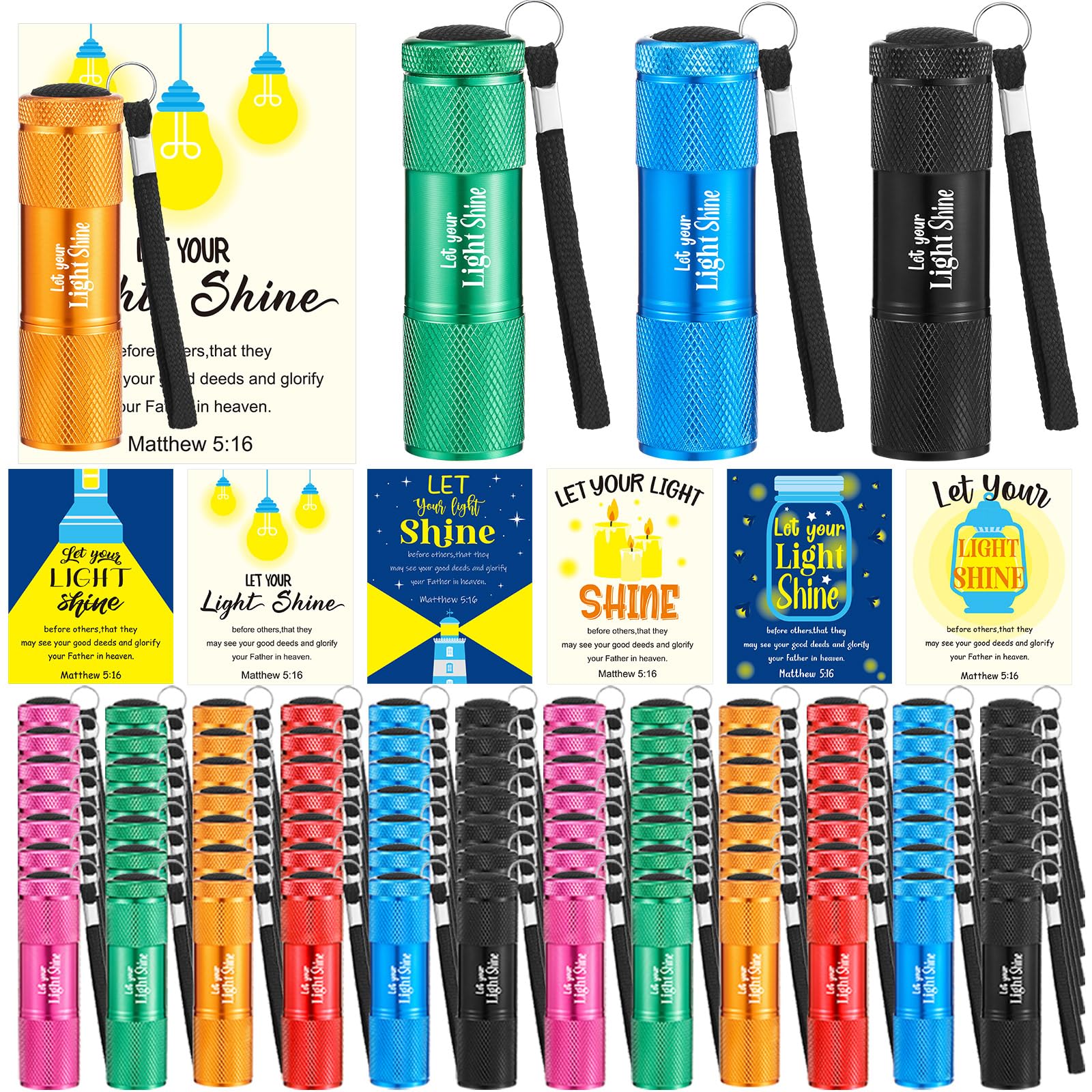 Hortsun 96 Set Mini Christian Taschenlampe Bulk