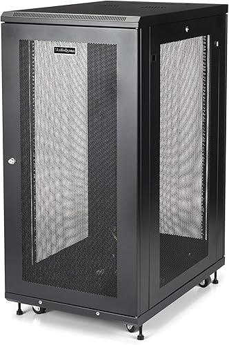 Miniatura 8 de StarTech.com Gabinete para rack de servidores de 4 postes de 24U, gabinete de rack de datos de 19" para equipos de TI  red, con rieles de montaje