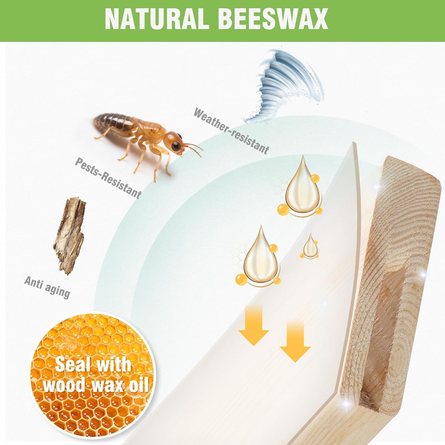 Wood Garden Raised Bed Outdoor Plant Box Planters for Outdoor Plants with Galvanized Metal for Herbs Vegetables Flowers Great Patio Deck Balcony 4X2FT