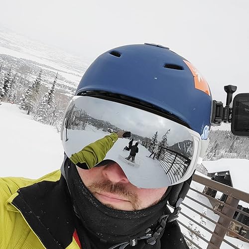 Miniatura 9 de Findway - Gafas de esquí OTG para mujeres, hombres, adultos, jóvenes, gafas de nieve con lentes intercambiables, gafas de snowboard antiempañamiento