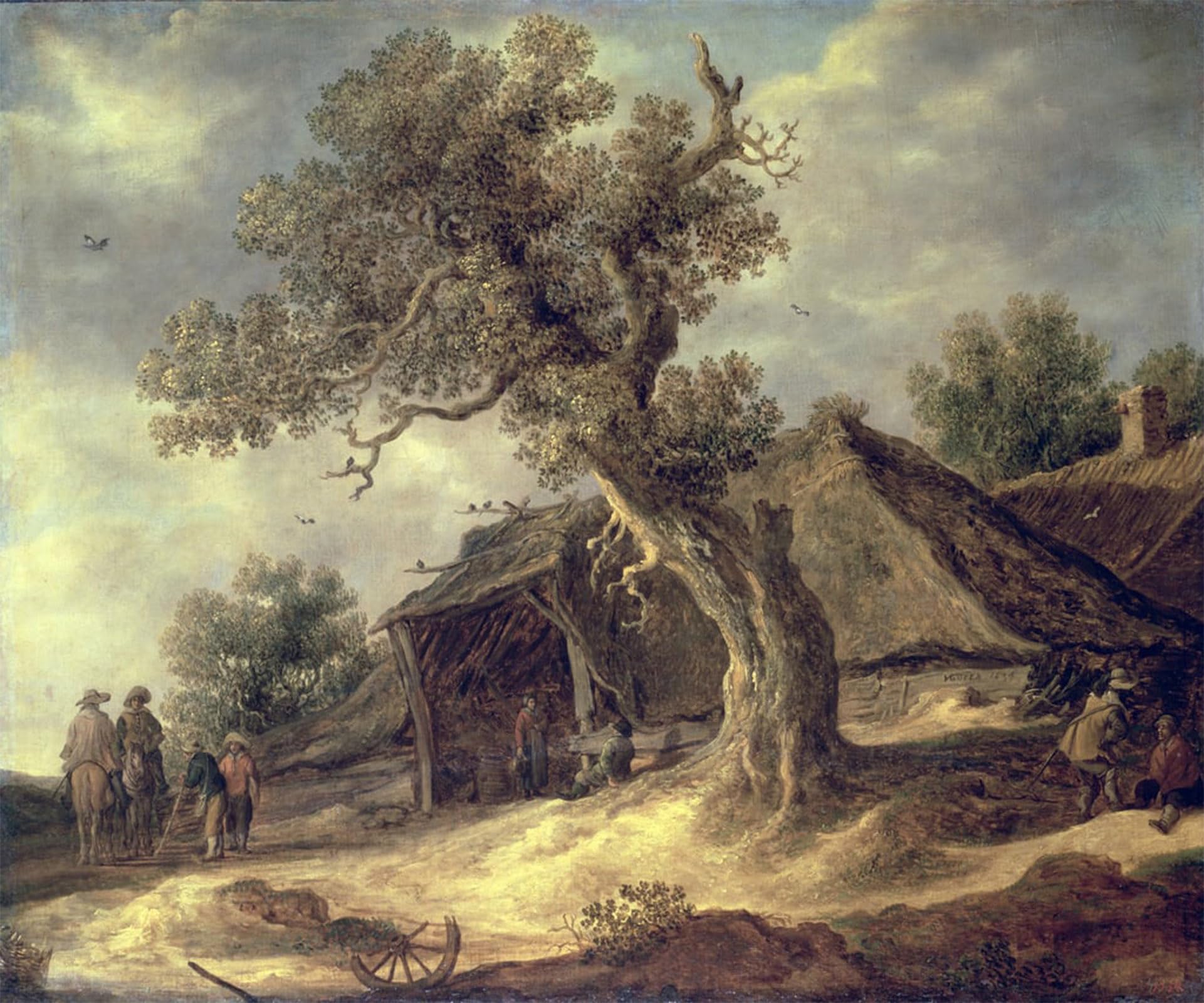 SERENDIPITP Aesthetic Poster Photo Wall Print Retro Picture Landscape with an Oak by Jacob Van Ruisdael Modern Wall Artwork for Home Decor 60x90cm