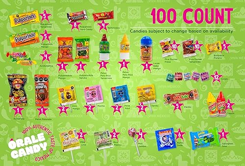 Miniatura 2 de Surtido de mezcla de dulces mexicanos Dulces mexicanos incluye mango Vero Salsaghetti Peloneta Pelon pelo rico caramelos a granel pulparindo paquete