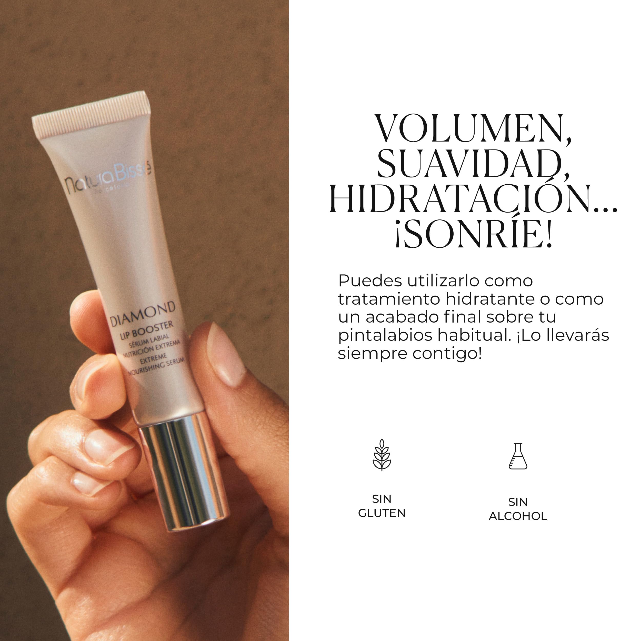 Natura Bissé Diamond Lip Booster | Bálsamo de Labios Hidratante y Reparador con Efecto Volumen con Omega 5, Aceite de Cúrcuma, Capsaicina y Vitaminas E y F | 15 ml